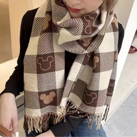 Vintage Chic Disney Inspired Square Grid Scarf
 - NWT - Picture 1 of 4
